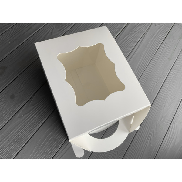 Коробка для пасхи 170х170х210 мм мелованная белая KPP3