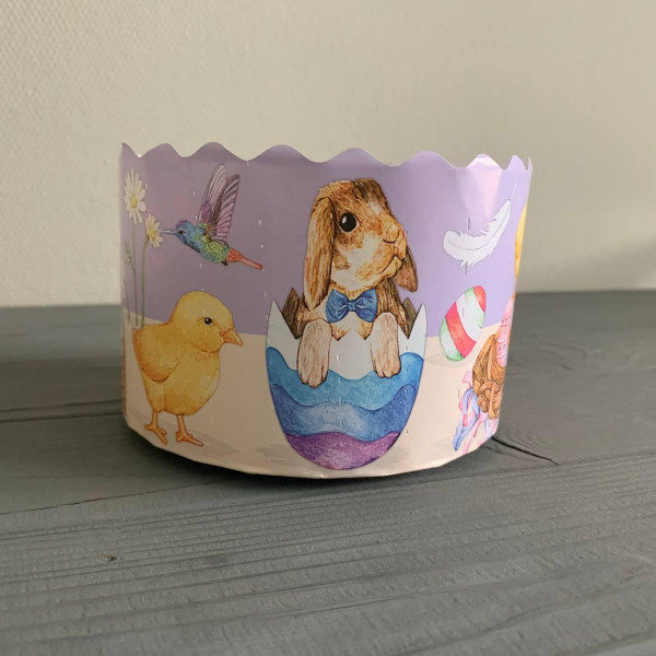 Форма для паски біла "Казкові" Ø130 мм, висота 85 мм ФП38