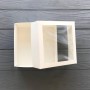 Коробка бенто-торт з віконцем 150х150х70 мм біла
