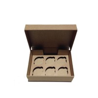 Коробка для капкейків, кексів та мафінів 6 шт 247*170*80 (Крафт)