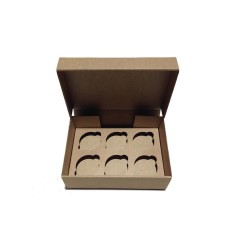 Коробка для капкейків, кексів та мафінів 6 шт 247*170*80 (Крафт)