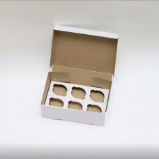 Коробка для капкейків, кексів та мафінів 6 шт 250х170х80 мм.