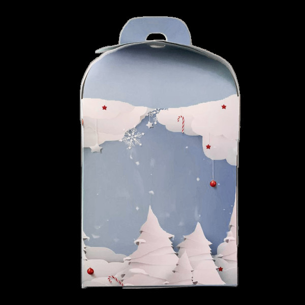 Коробка для солодощів "Веселих свят 2023" 120х120х150 мм KPK63