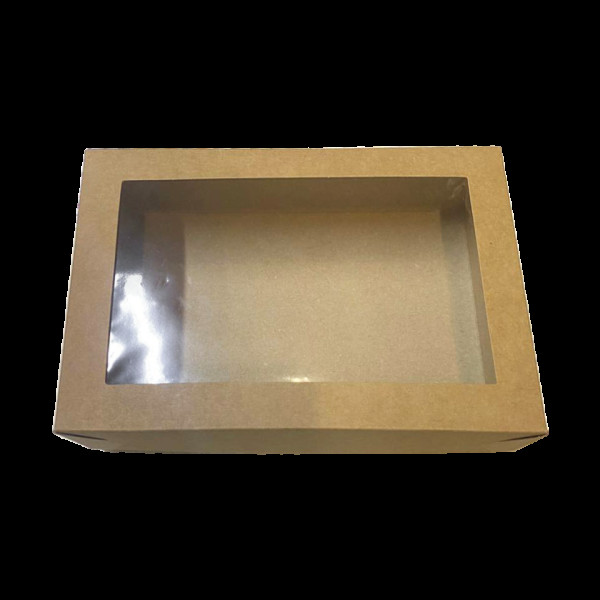 Коробка картона с окном 250х170х80 мм Бурая KPM201(KPM201)
