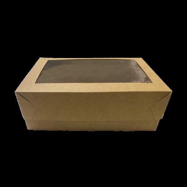 Коробка картона с окном 250х170х80 мм Бурая KPM201(KPM201)
