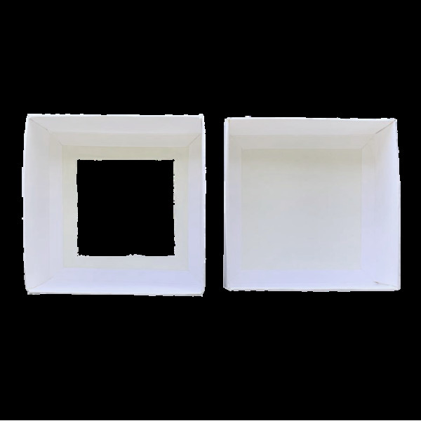 Коробка для цукерок біла 110х110х37 KPK60