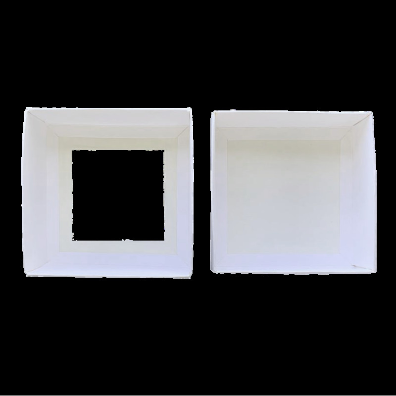 Коробка для цукерок біла 110х110х37 KPK60