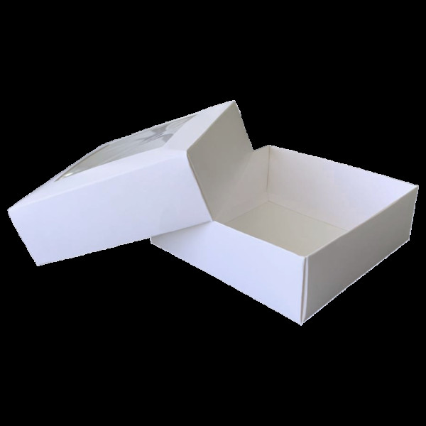 Коробка для цукерок біла 110х110х37 KPK60