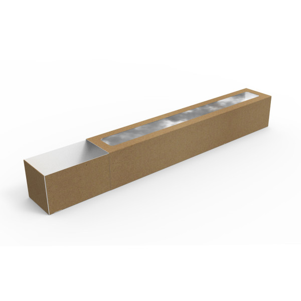 Упаковка для макарунс з віконцем МАКСІ крафт (12шт)