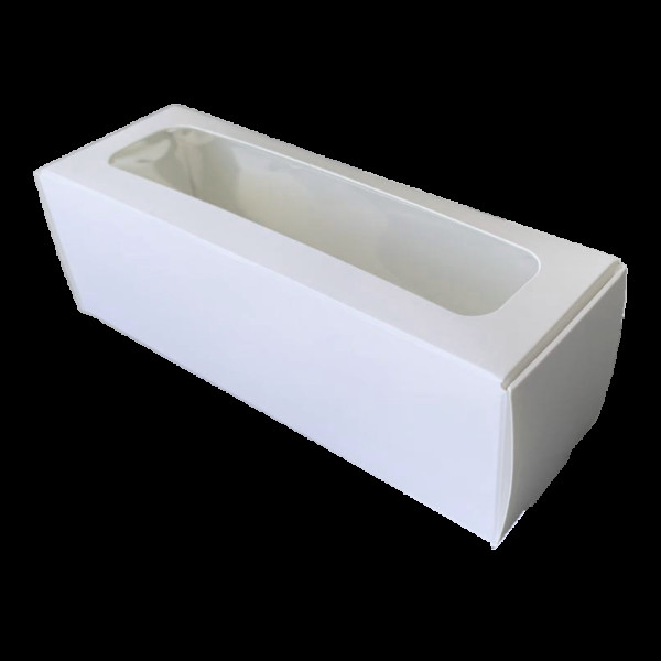 Коробка для макарун біла з віконцем 170*55*55 KPK57