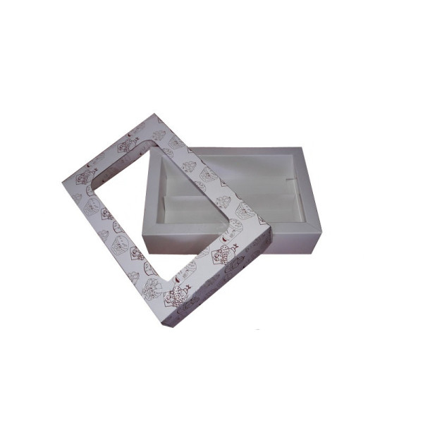 Упаковка для макаронсов 170*105*50 (принт)