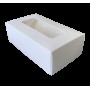 Коробка для макарун біла з віконцем 120*53*50 KPK61