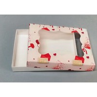 Картонна коробка для кондитерських святкова 300*200*30 (принт подарунок) К07