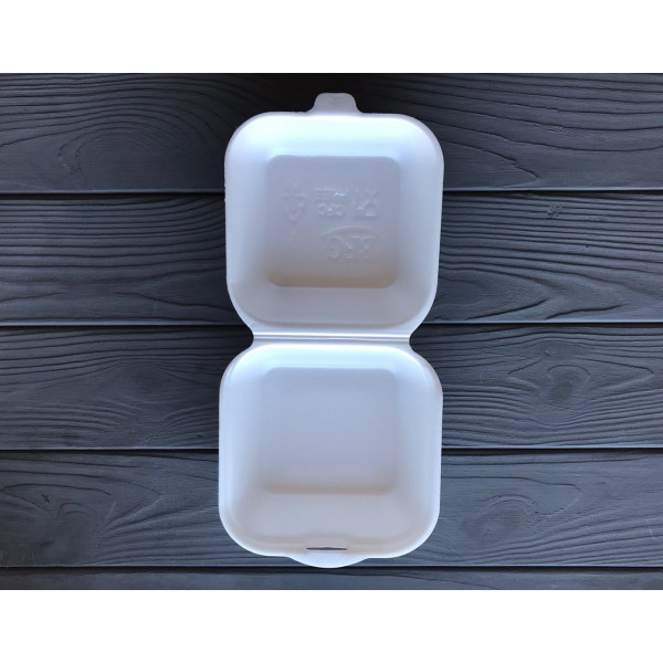 Ланч-бокс одноразовий білий HB7 135x135x70 мм (500 шт)