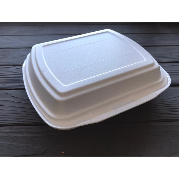 Ланч-бокс MB-3 білий (150шт) 240x210x70 мм (3 ділення)