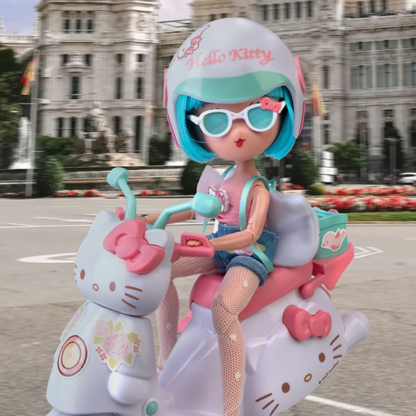 Дитяча лялька "Красуня Пінк на скутері" 4SF Manga Dolls HKTF3000 серії "Hello Kitty" (HKTF3000)