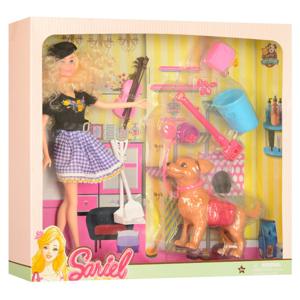 Кукла типа Барби "Sariel" 7726-A1 скрипачка с собачкой