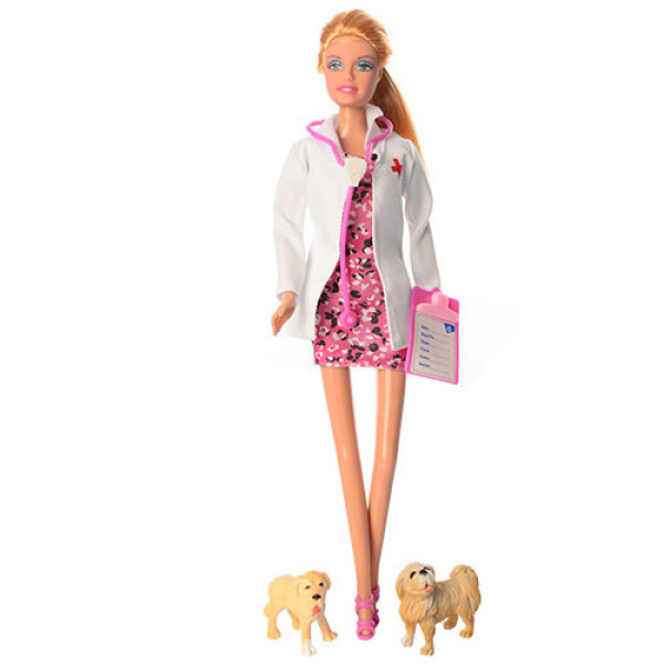 Лялька типу Барбі ветеринар DEFA 8346A з собачками в комплекті (8346A)