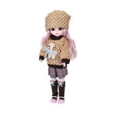 Дитяча іграшкова лялька F0322(Brown-1) шарнірна, розмір 29 см (F0322(Brown-1))