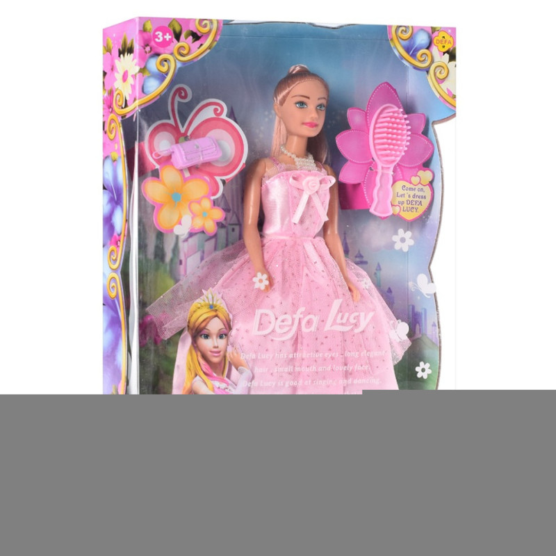 Детская кукла "Принцесса" DEFA Bambi 8063 с расческой и сумочкой