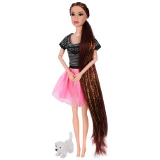 Детская кукла шарнирная BLM66B с длинными волосами