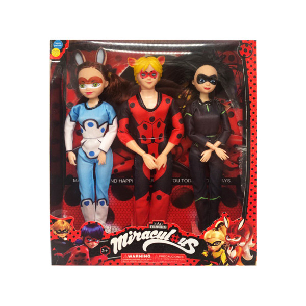 Набір ляльок "Леді Баг та Супер Кіт" LT743, 3в1, 30 см