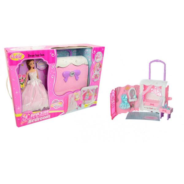 Лялька типу Барбі в бальній сукні Anlily 99047 з валізою