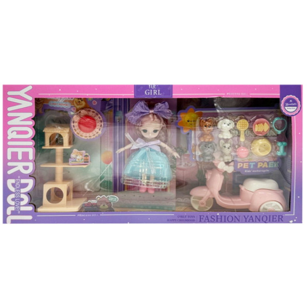 Дитяча іграшкова лялька "YQE-Girl" Bambi 3688-183A, з аксесуарами  (3688-183A)