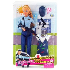 Кукла с нарядом DEFA 8388-BF 29 см, полиция, платье