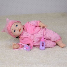 Дитяча лялька пупс в шапочці M 3880 з аксесуарами