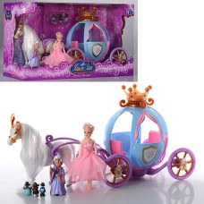 Іграшкова конячка з каретою і лялькою 205 А зі звуковими ефектами