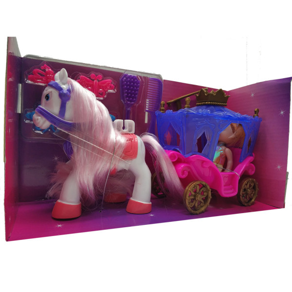 Іграшка Карета 8617-20 з лялькою, перукарський набір
