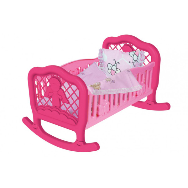 Іграшкове ліжечко-колиска для ляльок 4524TXK з постільною білизною