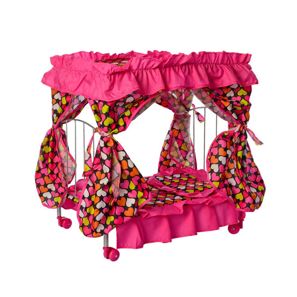 Ліжко для ляльок 9350Е з балдахіном