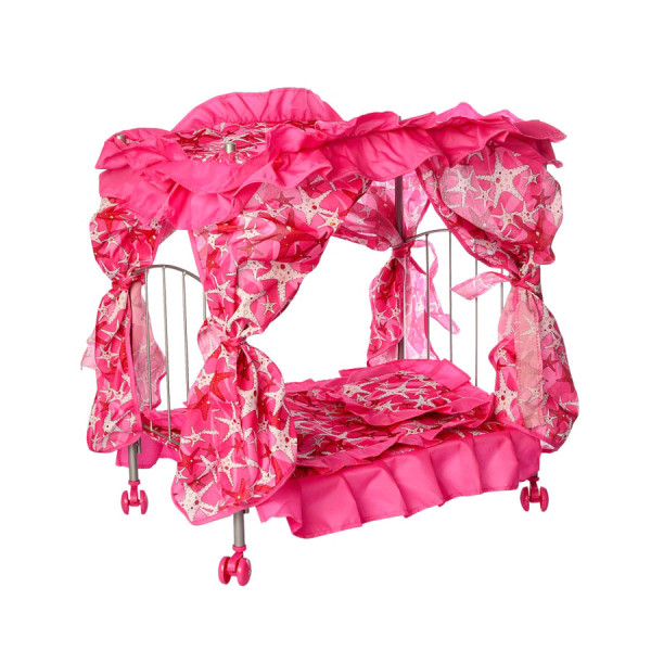 Ліжко для ляльок 9350Е з балдахіном