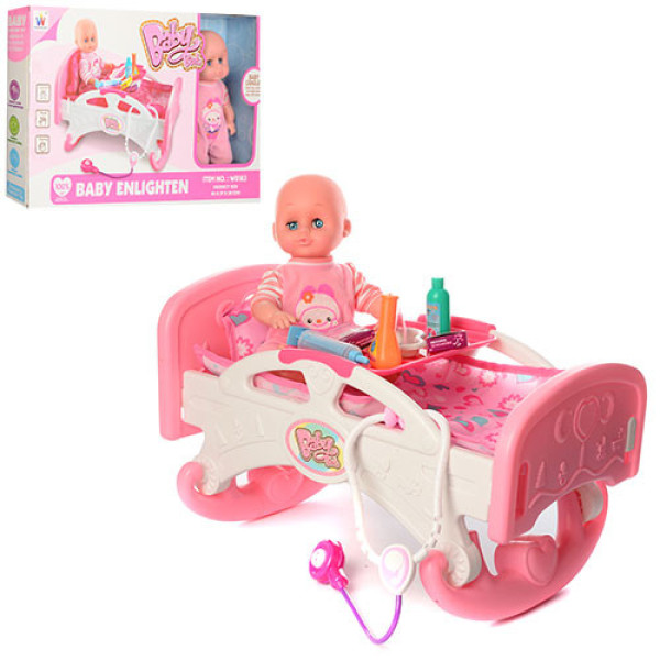 Ліжко для ляльок W0183 з пупсом