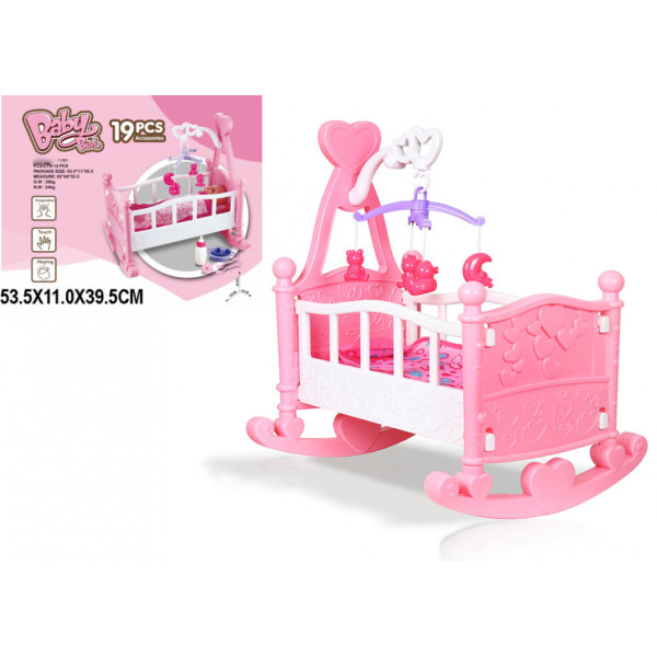Ліжечко для ляльок W0186 (1459184) з мобілем