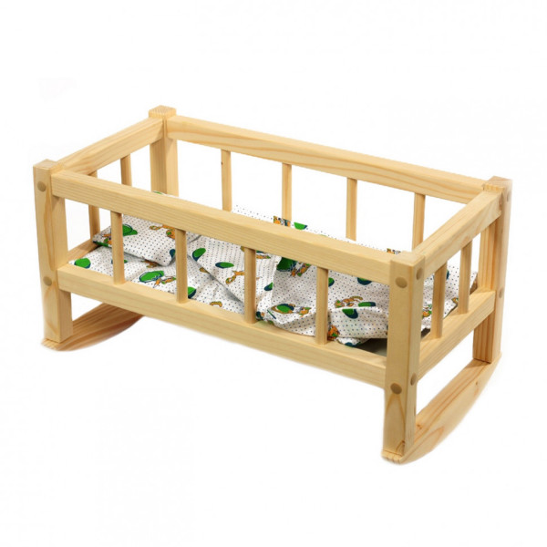 Ліжко для ляльок 172016 розбірне, ялина 25*45*35 см