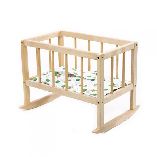 Ліжко для ляльок 171016 розбірне, бук 25*45*35 см