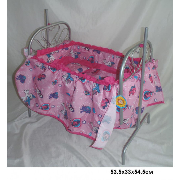 Ліжечко для ляльок 9375 металеве