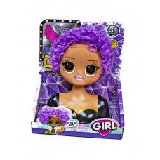 Іграшкова лялька для зачісок та макіяжу LOL LK1071, 4 види  Фіолетове волосся (LK1071-2)