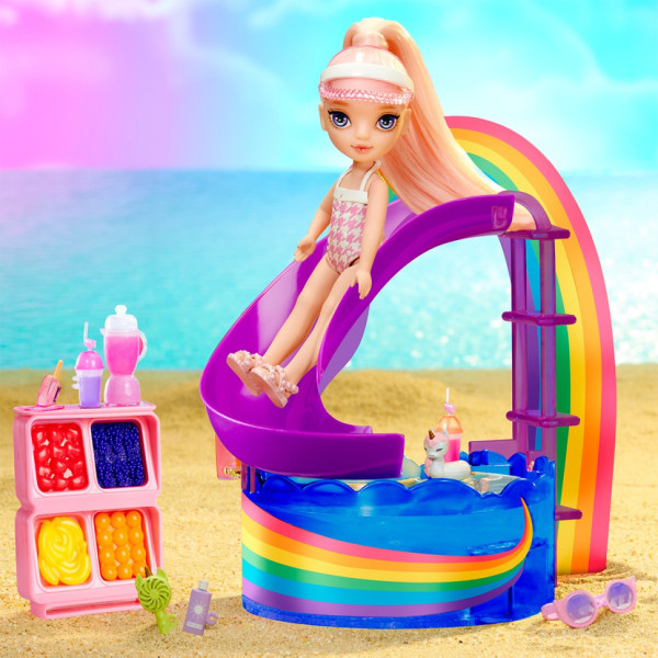 Дитячий ігровий набір із лялькою серії "Littles" - Щасливе свято в басейні Rainbow High 522249 (522249)