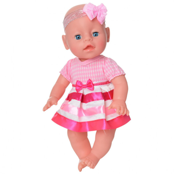 Пупс типу Бебі Борн в сукні YL1712R-S з аксесуарами