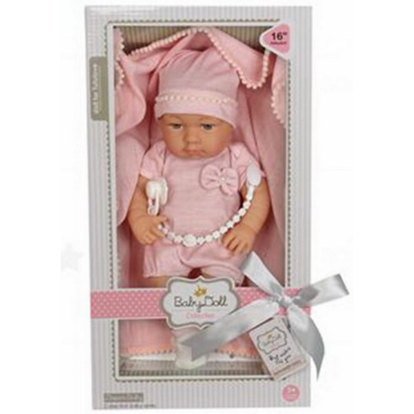 Лялька пупс 8535 з аксесуарами, пляшечка, соска, ковдра