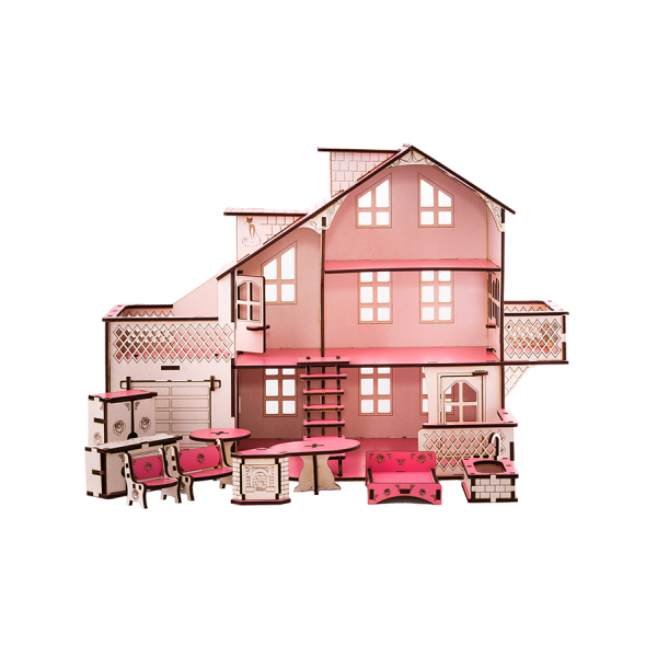 Дитячий ляльковий будинок В010 з гаражем