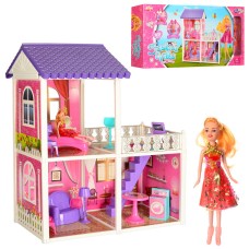 Будиночок для ляльок типу Барбі з меблями 971, 2 поверхи