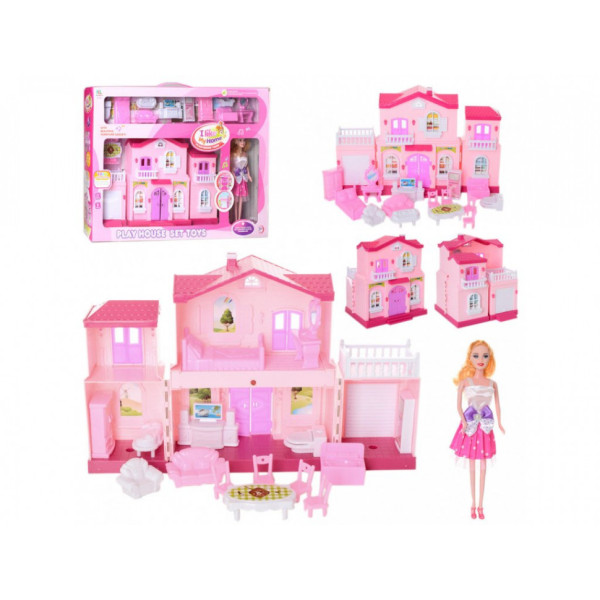 Домик для кукол типа Барби с мебелью 6665 кукла в наборе