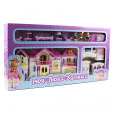 Іграшковий будиночок для ляльок WD-922 з меблями і машинкою