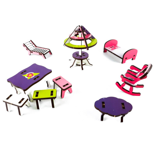 Дитячий будиночок-конструктор 120336 дерев'яний