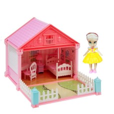 Кукольный домик VC6011A-D, мебель, кукла 12 см